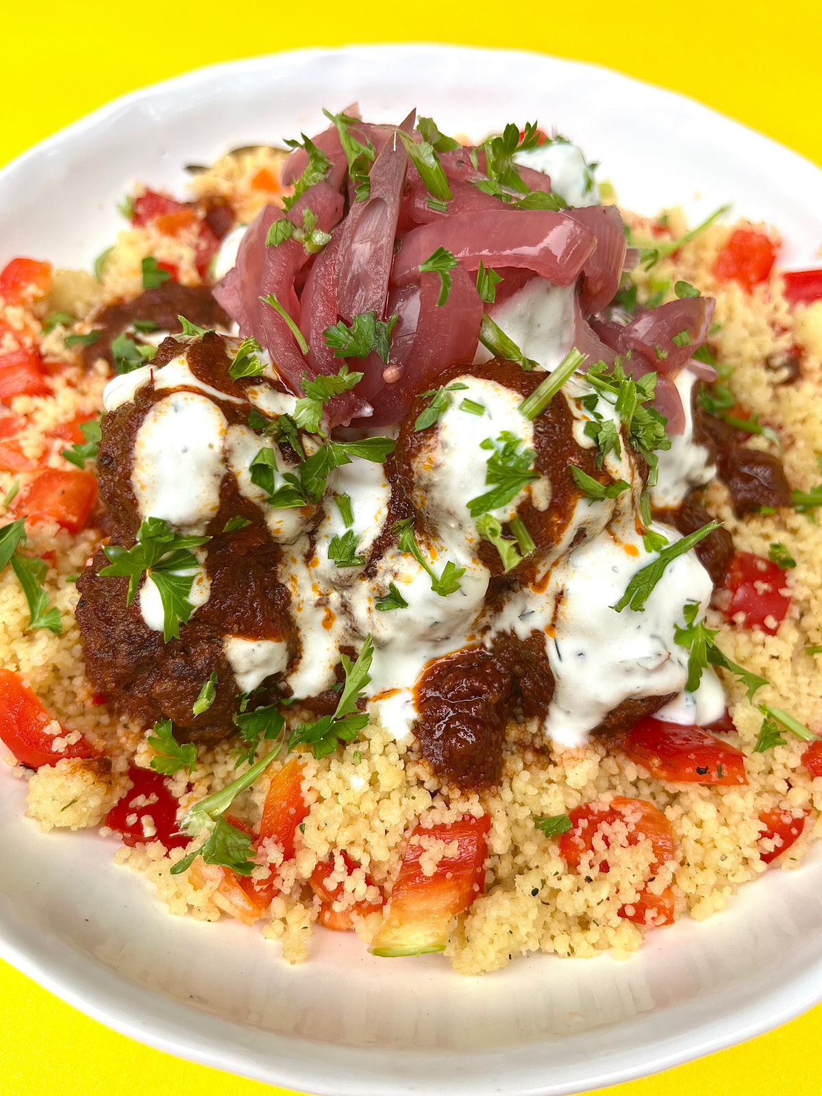 Harissa Meatballs Couscous | Zwïta